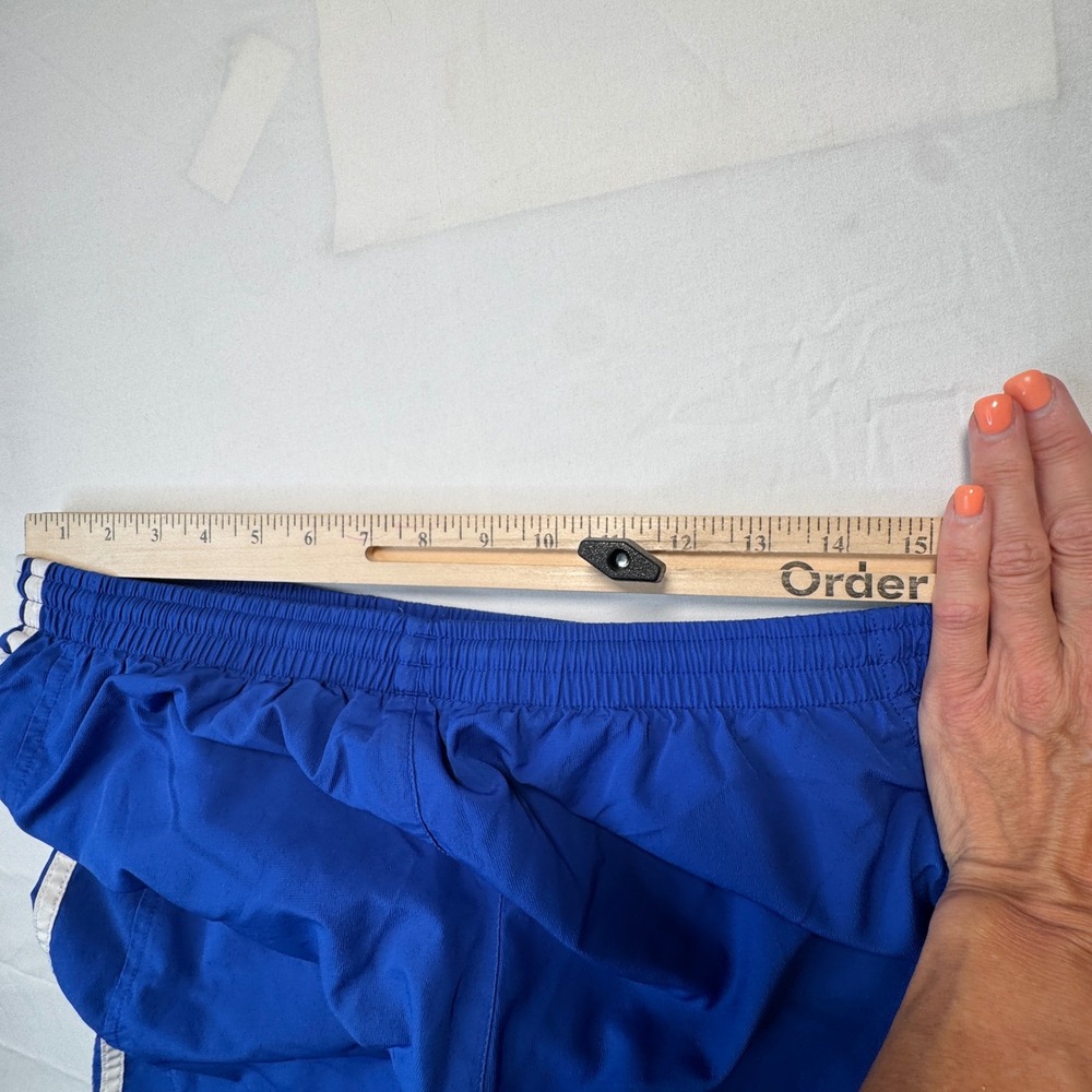 Adidas Track Pants Mens Medium Blue Three Stripe Mesh Lined Athleisure - Picture 6 of 8